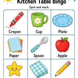 Páginas para la mesa de la cocina soleada / Páginas de verano para la mesa de la cocina / PDF imprimible / Descarga digital imagen 3