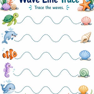 Starfish Fine Motor Lines | Fine Motor Skills Worksheets | Printable PDF | Digital Download image 3