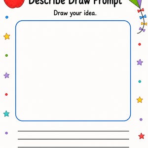 Describe And Draw Pages | Descriptive Writing Worksheets | Printable PDF | Digital Download image 3