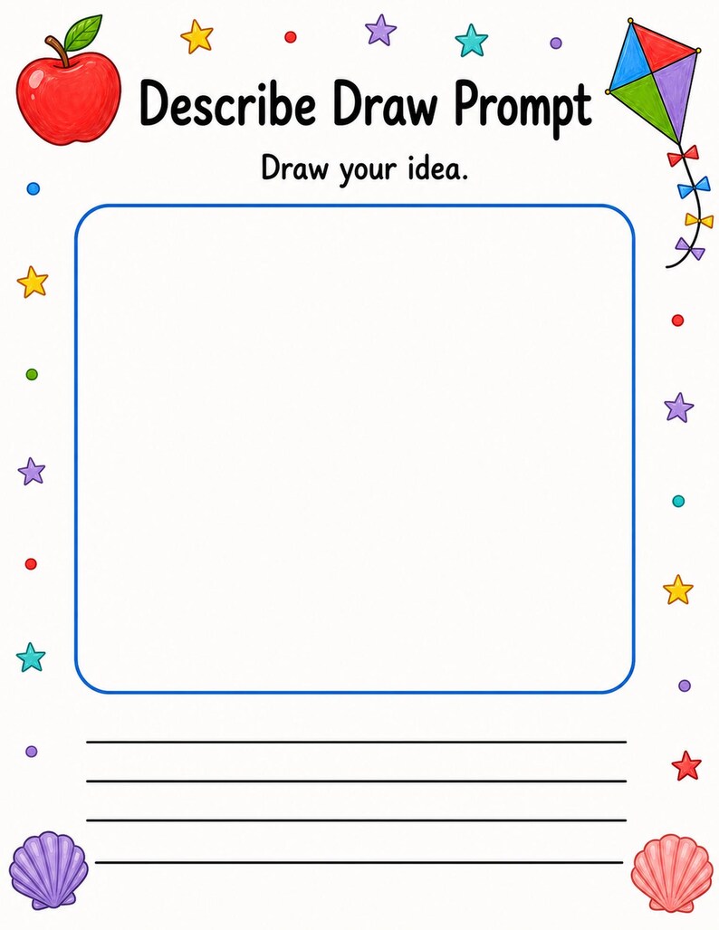 Describe And Draw Pages | Descriptive Writing Worksheets | Printable PDF | Digital Download image 3