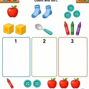 Little Hands Sorting Mats | Sorting Activities for Preschoolers | Printable PDF | Digital Download image 6