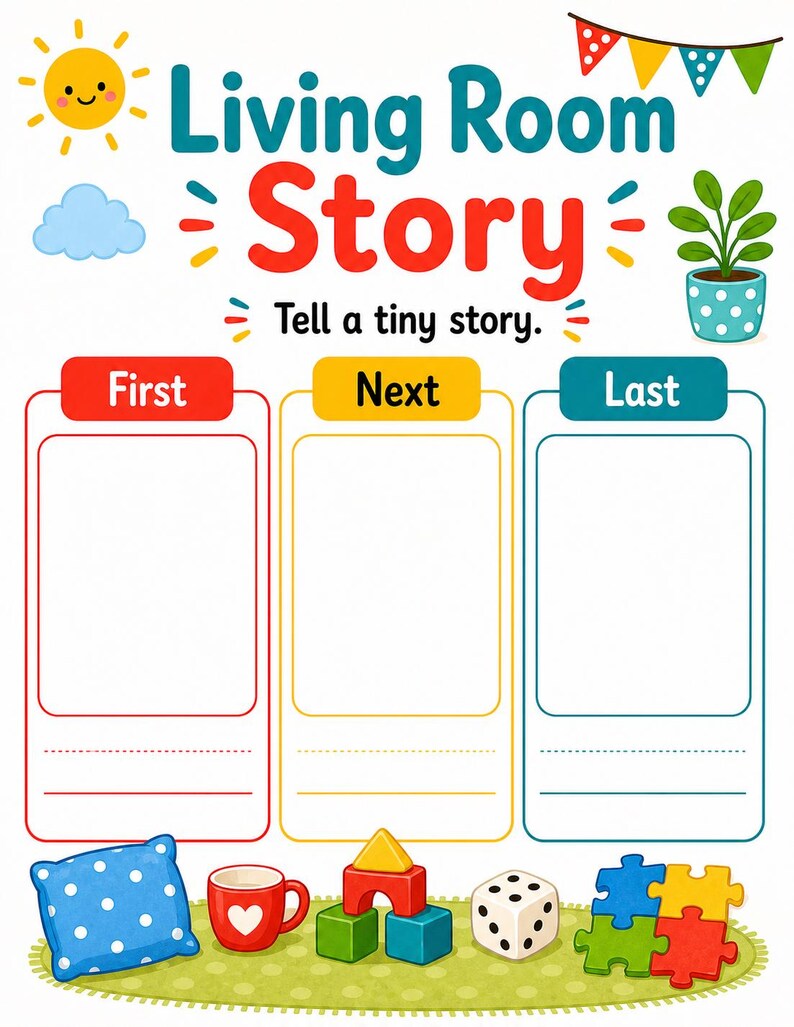 Cushion Game Corner Pages | Living Room Game Pages | Printable PDF | Digital Download image 7