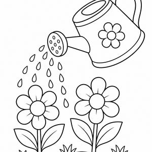 Garden Blooms Coloring Pages | Flower Coloring Pages | Printable PDF | Digital Download image 6