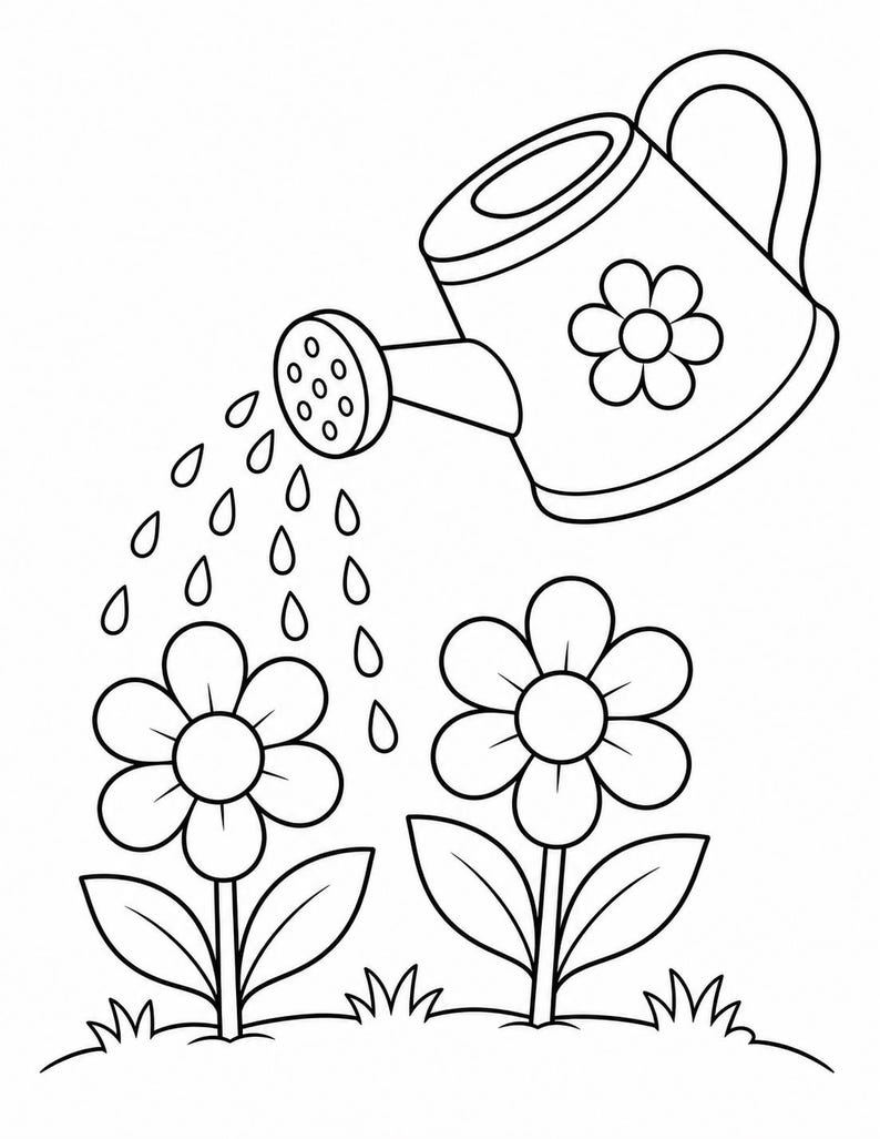 Garden Blooms Coloring Pages | Flower Coloring Pages | Printable PDF | Digital Download image 6