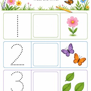 Prairie numérotée | Feuilles de calcul pour la recherche de numéros | PDF imprimable | Téléchargement numérique image 3