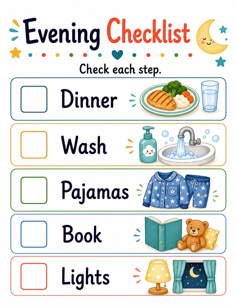 Evening Ready Path | Evening Routine Chart | Printable PDF | Digital Download image 6