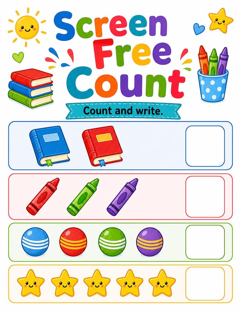 Screen Free Summer Pages | Screen Free Activities for Kids | Printable PDF | Digital Download image 5
