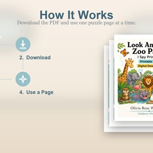 Look And Find Zoo Pages | I Spy Printable | Printable PDF | Digital Download image 8