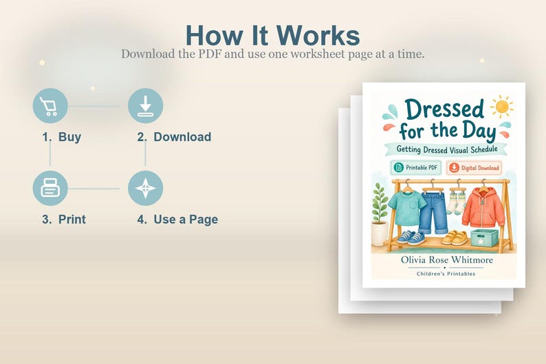 Dressed for the Day | Getting Dressed Visual Schedule | Printable PDF | Digital Download image 8
