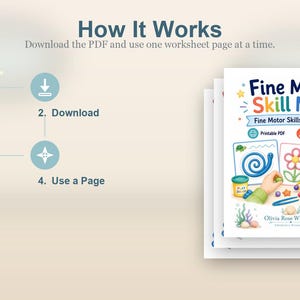 微細運動能力マット | 微細運動能力ワークシート | 印刷可能なPDF | デジタルダウンロード 画像 8