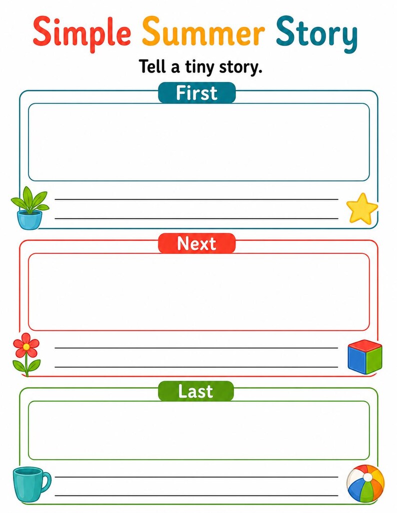 Simple Summer Home Pages | Simple Summer Activities for Kids | Printable PDF | Digital Download image 7