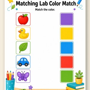 Picture Matching Lab | Matching Worksheets | Printable PDF | Digital Download image 9