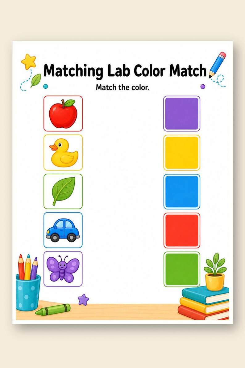 Picture Matching Lab | Matching Worksheets | Printable PDF | Digital Download image 9