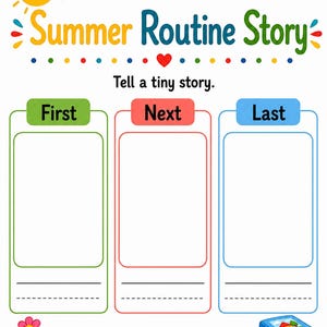 Páginas divertidas para una rutina soleada / Actividades de verano para niños / PDF imprimible / Descarga digital imagen 7