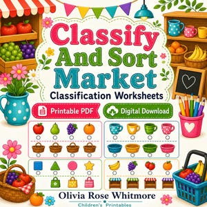 Classify And Sort Market | Classification Worksheets | Printable PDF | Digital Download image 1