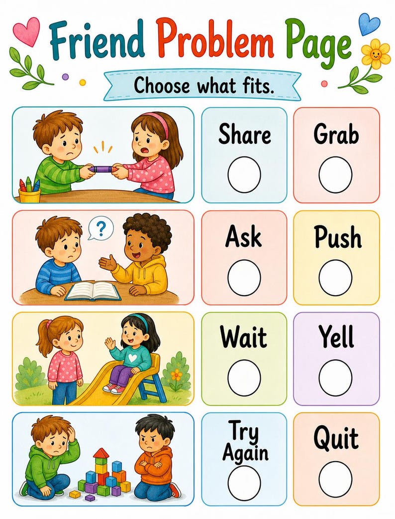 Problem Solving Steps | Problem Solving Worksheets for Kids | Printable PDF | Digital Download image 6