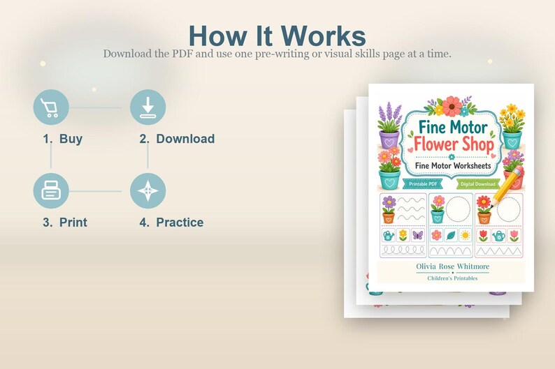 Fine Motor Flower Shop | Fine Motor Worksheets | Printable PDF | Digital Download image 8