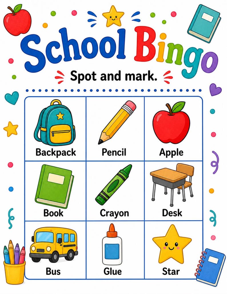 School Day Activity Pages | Back to School Activity Sheets | Printable PDF | Digital Download image 3