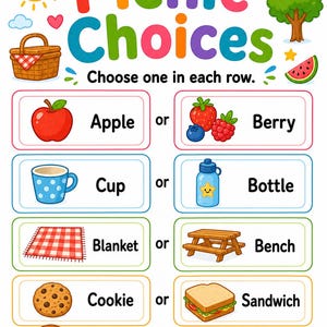 Afspeelpagina's picknick | Picknickactiviteiten voor kinderen | Afdrukbare pdf | Digitale download afbeelding 6