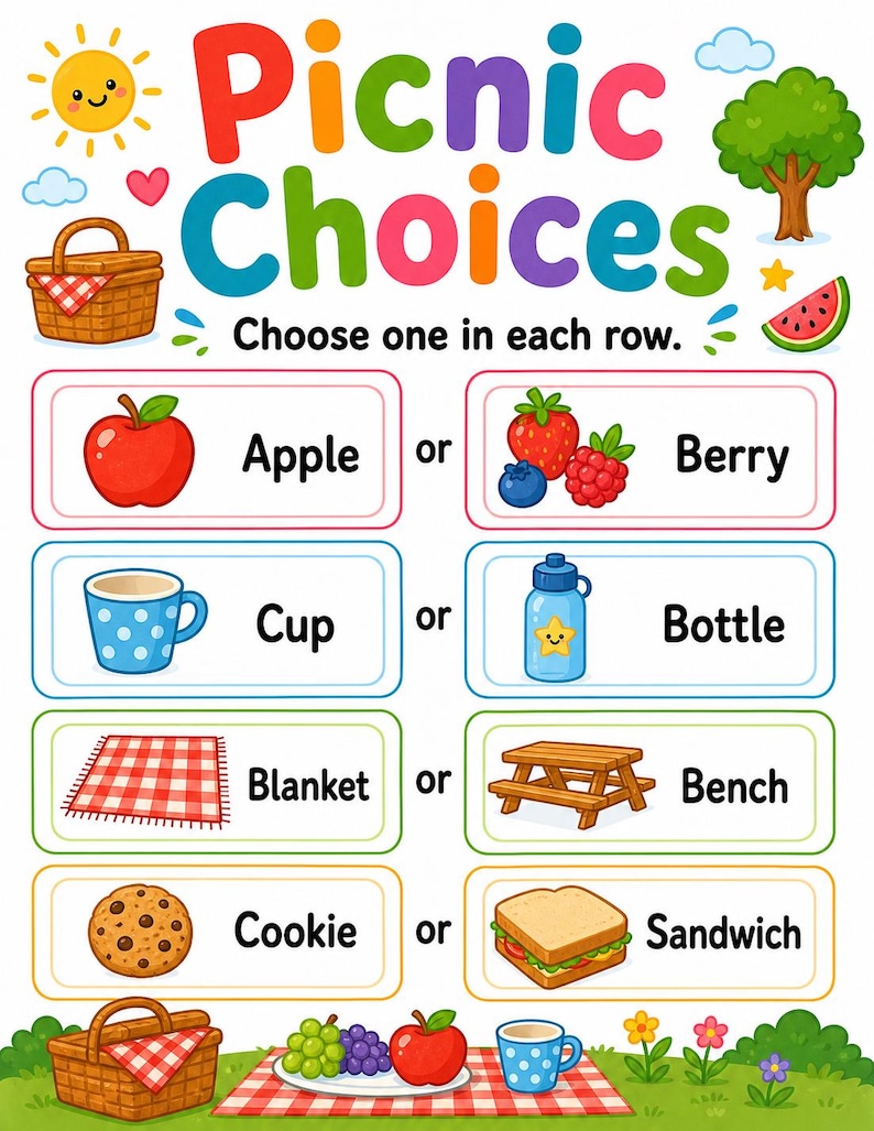Afspeelpagina's picknick | Picknickactiviteiten voor kinderen | Afdrukbare pdf | Digitale download afbeelding 6