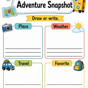 Adventure Journal Pages | Adventure Journal for Kids | Printable PDF | Digital Download image 3