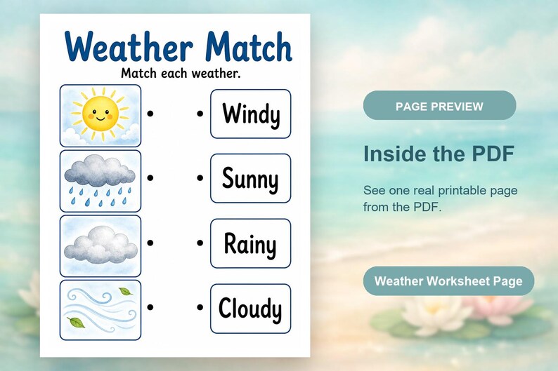 Weather Watch Window | Weather Worksheets | Printable PDF | Digital Download image 10