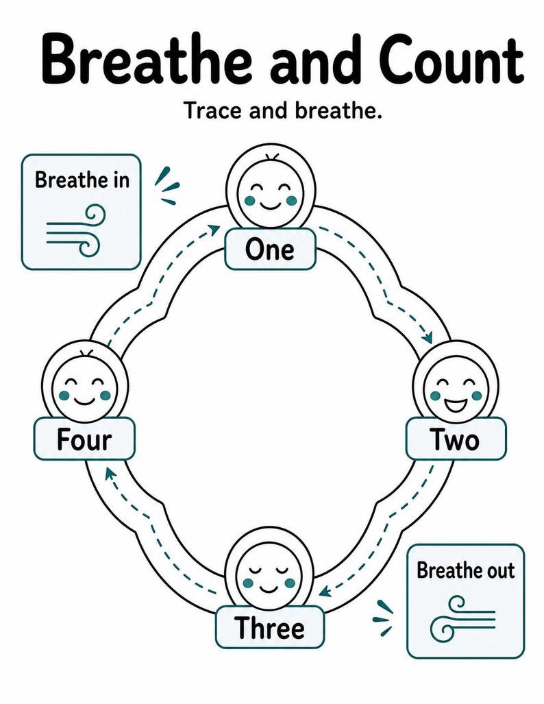 Gentle Calm Down Pages | Calm Down Worksheets | Printable PDF | Digital Download image 4