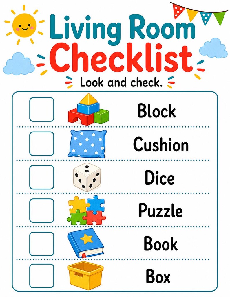 Cushion Game Corner Pages | Living Room Game Pages | Printable PDF | Digital Download image 4