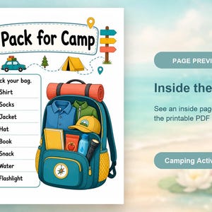 Camping Explorer Pages | Camping Activities for Kids | Printable PDF | Digital Download image 10