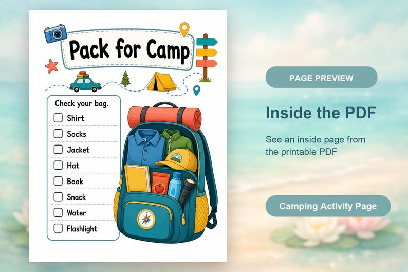 Camping Explorer Pages | Camping Activities for Kids | Printable PDF | Digital Download image 10
