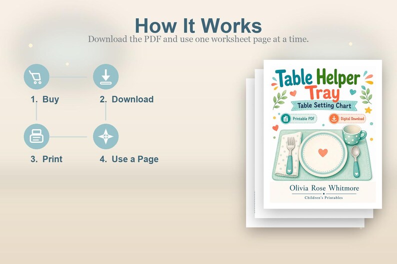 Table Helper Tray | Table Setting Chart | Printable PDF | Digital Download image 8