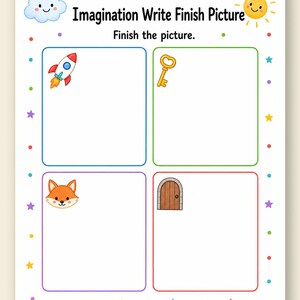Imagination Writing Mats | Writing Prompts for Kids | Printable PDF | Digital Download image 9