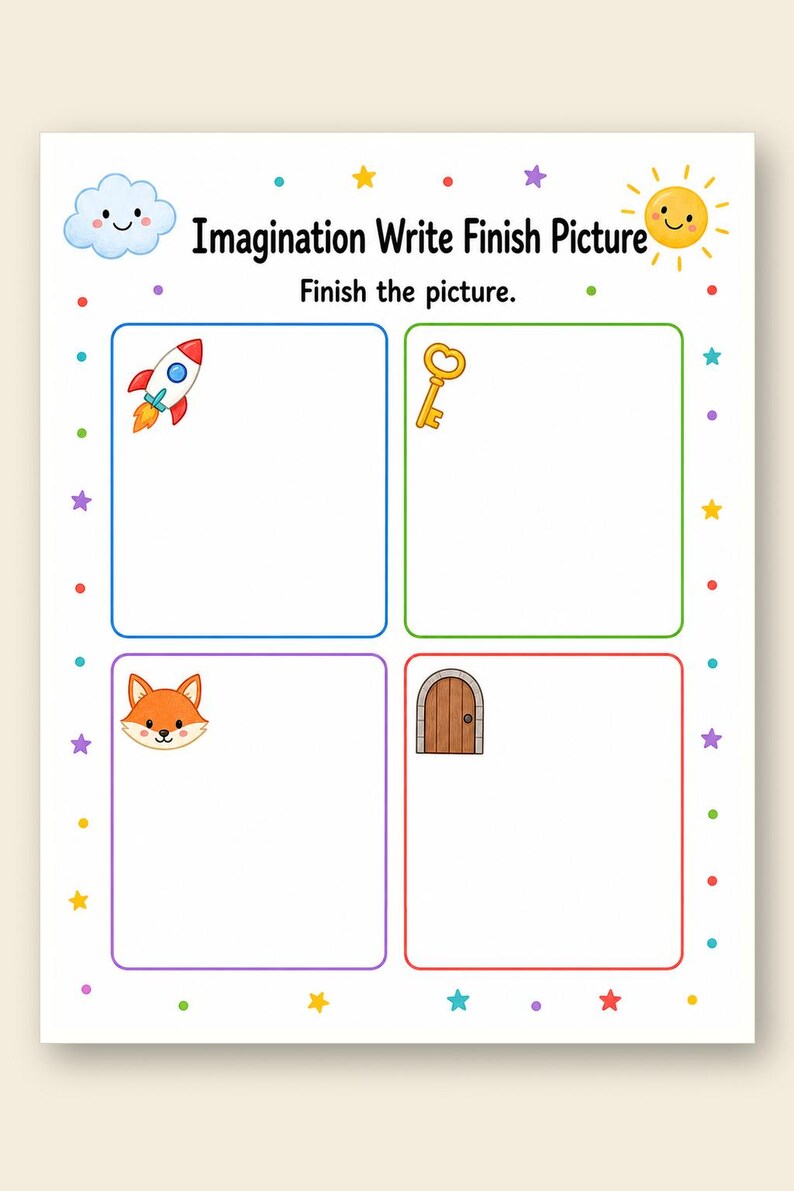 Imagination Writing Mats | Writing Prompts for Kids | Printable PDF | Digital Download image 9