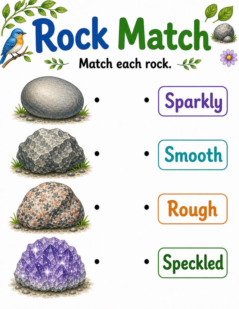 Rock Sorting Tray | Rocks and Minerals Worksheets | Printable PDF | Digital Download image 4
