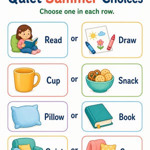 Quiet Summer Home Pages | Summer Quiet Time Activities | Printable PDF | Digital Download image 6