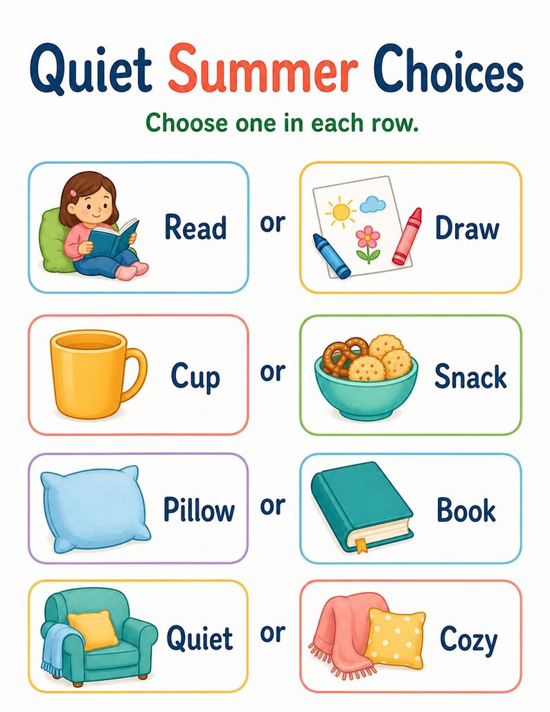 Quiet Summer Home Pages | Summer Quiet Time Activities | Printable PDF | Digital Download image 6