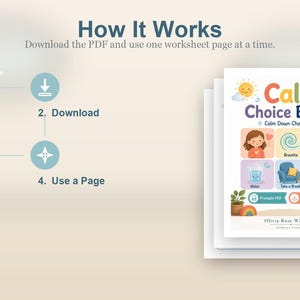 Calm Choice Board | Calm Down Choice Board | Printable PDF | Digital Download image 8