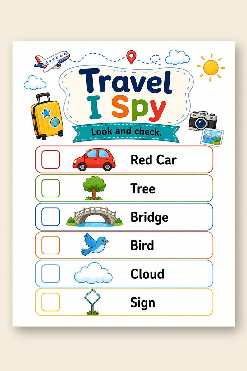 Travel Games Mini Book | Travel Games for Kids | Printable PDF | Digital Download image 9