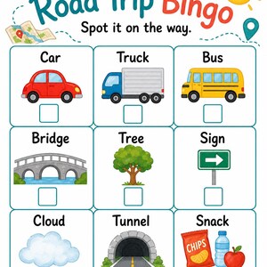 Backseat Bingo Quest | Road Trip Games for Kids | Printable PDF | Digital Download image 3