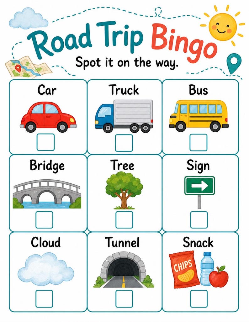 Backseat Bingo Quest | Road Trip Games for Kids | Printable PDF | Digital Download image 3