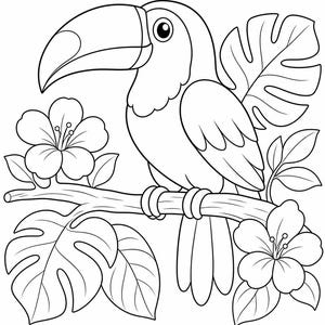 Desenhos para colorir de explorador da selva | Desenhos para colorir da selva | PDF para imprimir | Download digital imagem 4