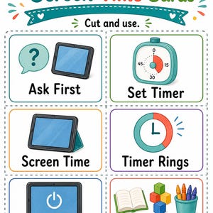 Pasos para controlar el tiempo frente a la pantalla / Tabla de control del tiempo frente a la pantalla / PDF imprimible / Descarga digital imagen 4