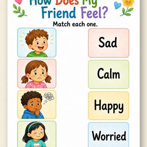 Friendship Feelings Pages | Friendship Worksheets for Kids | Printable PDF | Digital Download image 9