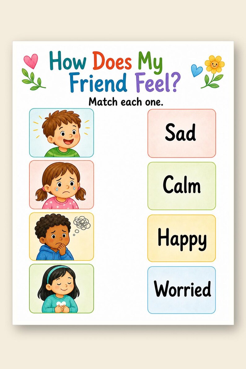 Friendship Feelings Pages | Friendship Worksheets for Kids | Printable PDF | Digital Download image 9