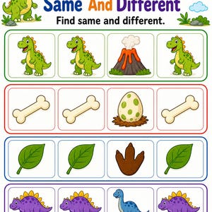 Dinosaur Thinking Pages | Dinosaur Activity Sheets | Printable PDF | Digital Download image 5