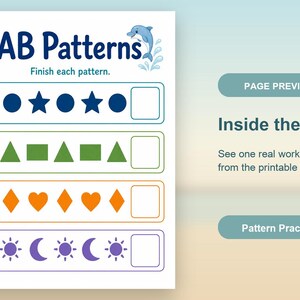 Pattern Parade | Pattern Worksheets | Printable PDF | Digital Download image 10