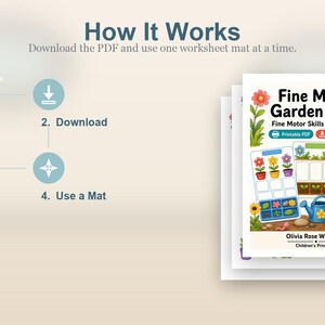 Fijnmotorische tuinmatten | Werkbladen fijne motoriek | Afdrukbare pdf | Digitale download afbeelding 8