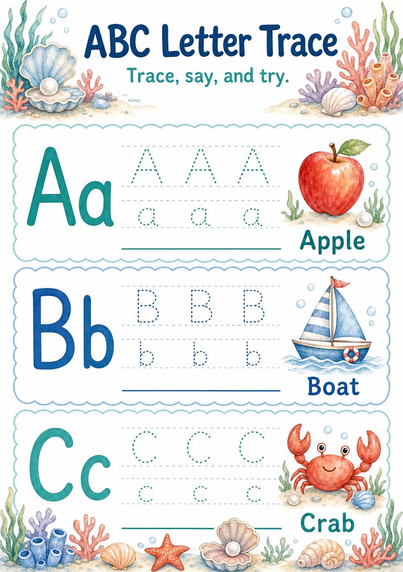 Coral Cove Counting | Preschool Worksheets | Printable PDF | Digital Download image 3