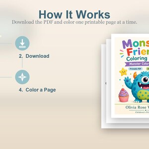 Monster Friends Malvorlagen | Monster Malvorlagen | Druckbare PDF | Digitaler Download Bild 8