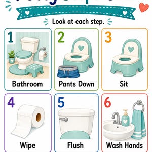 Potty Practice Steps | Potty Training Chart | Printable PDF | Digital Download image 3